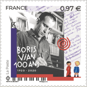Stamp with the effigy of Boris Vian