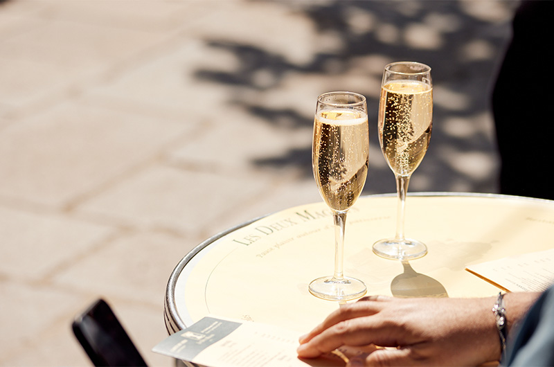 A drink on the terrace