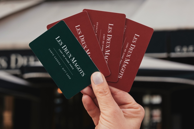 Les cartes cadeaux des Deux Magots