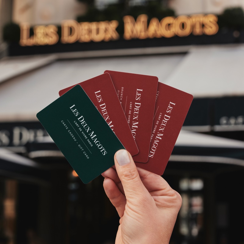 Les cartes cadeaux des Deux Magots